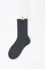 Calcetines de tela simples estilo coreano hasta la mitad de la pantorrilla, finos y elegantes para primavera y verano, calcetines largos de malla color sólido holgados para mujer