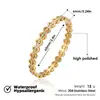 Pulseira de aço titânio para mulheres, banhada a ouro com diamantes, pulseira de aço inoxidável de luxo leve, estilo europeu e americano, joias de alta qualidade para atacado
