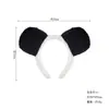 Performance Dia das Crianças Headband de Cabeça Animal Cartoon Headwear de Pelúcia Conjunto de Headband de Princesa Panda de Pelúcia Adesivos Faciais Acessórios de Roupa