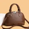 Bolso de mujer transfronterizo, moderno y de alta gama, bolso de concha vintage, versátil y elegante, con textura de lichi, se puede llevar como bolso de hombro, bolso cruzado o bolso de mano