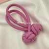 Banda de goma para el pelo de cola de caballo alta para niña, cuerda gruesa y duradera con nudo chino, cuerda para el pelo rosa, bonitos accesorios para el cabello
