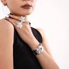 Enigma Europeo Americano Mariposa Brazalete de Apertura Exagerada Acero Inoxidable Chapado en Oro de 18k Elegante Lujo Ligero Brazalete Transfronterizo para Mujeres