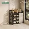 Estante Plegable para Zapatos de Dormitorio Estudiantil Sin Instalación Debajo del Escritorio Pequeño Simple Multicapa Ahorrador de Espacio Estante de Almacenamiento Estante para Zapatos