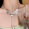 Exquisita y Elegante Cadena para Clavícula con Alas de Mariposa y Borla de Estrella, Nueva Personalidad, Moda Elegante, Celebridad de Internet, Cadena para Clavícula Hot