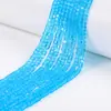 Novas contas quadradas de vidro transparente feitas à mão para DIY, contas soltas, contas quadradas de cristal, acessórios para joias, atacado de açúcar