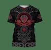 Nova camiseta masculina da Amazon moda criativa impressão digital 3D de tatuagem camiseta de moda masculina personalizada
