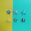 Cor de rosto vibrante estrela dopamina diy cola em creme capa de celular adesivo de geladeira presilha de cabelo adorno de cabeça acessórios de resina atacado