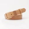 Cinturón de moda para mujer, sencillo e informal, de piel sintética con hebilla de pasador, estilo coreano, estilo Ins, decorativo, para vaqueros.