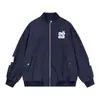 Chaqueta de estilo American high street con bordado de parche de letras completo en la espalda, unisex, chaqueta casual holgada vintage para principios de primavera para estudiantes y parejas