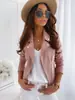 Europa y Estados Unidos comercio exterior transfronterizo explosiones otoño e invierno damas cuero cremallera botón decoración ajustado casual abrigo disponible