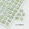 Rinestones Brillantes para Uñas Dongzhou 8*6MM Rectangulares Octagonales de Fondo Puntiagudo Rinestones Accesorios para Aretes DIY Nuevos Rinestones de Cristal K9