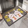 Alfombra Antideslizante de Terciopelo Cristal de Dibujos Animados para Puerta de Entrada, Hogar, Baño, Felpudo Absorbente de Agua para Puerta, Alfombra para Puerta Resistente a la Suciedad y Fácil de Cuidar