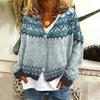 Em estoque 3D impresso cardigan das mulheres sentir camisola macia casual manto casaco malha camisola comércio exterior moda