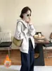 Sudadera Retro Americana High Street para Mujer Primavera Otoño Oversize Color Sólido Delgada con Capucha Estilo Perezoso Cárdigan