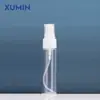 Botella de spray de plástico transparente de 30 ml, con rayas blancas, para muestra de cosméticos, para viaje, embalaje Xumin