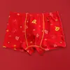 Ropa Interior Infantil al por Mayor para Niños Algodón Puro Clase A Periodo de Desarrollo de Jóvenes Calzoncillos Boxer Rojos para el Año de Nacimiento