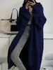 Nuevo y elegante cárdigan suéter largo hasta la rodilla estilo coreano para mujer para otoño e invierno, con corte relajado, estilo holgado y tejido de punto grueso, una opción de moda