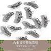 100 Espaciadores de Cuentas Cilíndricas de Plata Antigua Hebillas de Conexión Hecho a Mano DIY Materiales y Accesorios para Pasador de Cabello, Pulsera, Collar