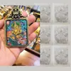 Pequeño Thangka del Esposo Pintado a Mano DIY Dibujo Lineal Contorno Blanco Copia Caja Gahu Zha Jilamu Contorno Amarillo Dorado Otro Sin Marco Baño