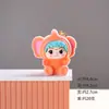 Figurillas de Resina de Elefante Kuku Flocado Lindas para Coche y Escritorio, Manualidades, Pequeños Adornos, Regalos Creativos al por Mayor