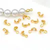 Chapado en Cobre Oro Real de 18K Hebilla de 9 Caracteres de un Lado Cubierta de Gancho con Cadena de Cuentas para Pulsera Collar con Conservación de Color Cubierta de Oro Colgante Hebilla B82