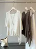 Chal de punto con capucha para el sol, Chaleco sin mangas de dos piezas para mujer, Conjunto de moda elegante de verano con diseño calado