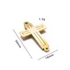 Conector Cruzado de Acero Inoxidable Transfronterizo Colgante Hueco Plegado Pulido Accesorios para Joyería de Collares Pulseras DIY