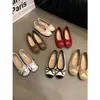 Suave brisa nocturna, bailarinas con estampado de mariposas, estilo retro francés, bailarinas plateadas de suela suave, colección primavera/verano, zapatos de mujer inspirados en Chanel