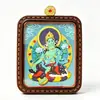 Novo Estilo Pingente do Zodíaco Tibetano de Doze Signos e Oito Divindades Guardiãs com Thangka Pintado à Mão e Mantra de Seis Palavras