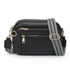 En Stock Transfronterizo Más Vendido Moda Cuadros Europea y Americana Bolso de Hombro Antirrobo con Doble Cremallera, Bolso Cruzado, Bolso Pequeño Cuadrado de PU