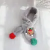 Cachecol infantil de cor pura para comércio exterior, outono e inverno, cachecol leve e quente, cachecol de lã de coelho feminino, cachecol grosso e quente para bebê