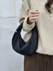 Bolso de Media Luna Minimalista Casual de Moda Japonés y Coreano de Alta Calidad, Bolso de Media Luna de Lujo Sencillo, Bolso de Mano, Bolso de Mano Retro, Moda para Mujer