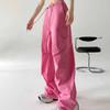Overol Blanco Americano para Mujer Verano Delgado Moderno Combinable Holgado Adelgazante Pierna Pantalón Casual Cintura Alta Pantalón Deportivo
