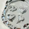 Colgante Plegado con Forma de Corazón Acrílico Simple Galvanizado Accesorios de Materiales para Colgar en Cadena de Teléfono Bolsos Decoración Hecho a Mano DIY