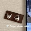 Estilo Coreano Diseño Simple y de Moda Joyería Estilo Ins Pendientes de Corazón Brillantes de Plata de Ley S925 Pendientes Exquisitos Elegantes para Mujer