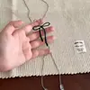 Colgante de Zapato de Ballet con Lazo Cadena Larga Ajustable Estilo Coreano Cadena para Suéter Ins Versátil Nicho Simple