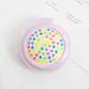 Peine Plegable de Aire para Dulces Portátil con Tapa abatible Peine Masajeador con Espejo de Maquillaje Portátil Mini Peine de Bolsa de Aire de Aspecto Elegante