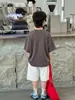 Tienda de Algodón Ropa de Verano para Niños Camiseta Versátil de Manga Corta para Niños 2026 Nuevo Estilo Coreano Resistente de Moda Lavada Moda Infantil