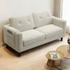 Sofá para sala de estar, apartamento pequeño, casa de huéspedes, casa de alquiler, sofá de dos o tres plazas, tela de pana, tienda de ropa, oficina sencilla
