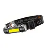Linterna frontal LED Popular para Exteriores Transfronteriza con Luz Fuerte y Larga Duración de Batería, Linterna Frontal para Pesca Nocturna Montada en la Cabeza con Pantalla Digital Zoomable y Sensor