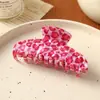 Pinza Sencilla para el Cabello para la Parte Trasera de la Cabeza, Pinza de Acetato Estilo Coreano con Estampado de Leopardo, Accesorio para el Cabello de Media Luna al por Mayor