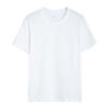 Camiseta de Manga Corta para Hombre Color Sólido Camisa Base Ropa de Moda para Hombre Traje de Clase Ropa de Reserva Marca de Moda de Verano Blanco Puro Manga Media