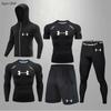 Traje esportivo transfronteiriço masculino para fitness, calça legging de secagem rápida, seda gelada, equipamento de corrida, traje para corrida matinal, traje de treino para basquete, atletismo