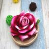 Artesanato de simulação DIY cabeça de flor rosa de flanela flor de seda flor de lapela adereços de fotografia ornamentos de flor de arco ornamentos de casamento