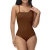 Macacão de Alça Novo Transfronteiriço 2023, Body Fino Elástico Sem Costura, Fio Dental Sexy, Corselete Modelador de Barriga