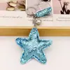 Colgante Estrella Brillante Lentejuelas Estrella de Cinco Puntas Llavero Accesorios para Bolsos Mochila Estilo Miu Colgante