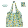 Bolsa de Tote de Compras Floral Grande de 190t en Stock de Gran Venta, Bolsa de Poliéster al por Mayor, Bolsa Plegable, Bolsa de Regalo Promocional