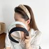 Diadema cruzada con pliegues en la parte superior del cráneo alto, accesorios para el cabello de ala ancha para mujer, horquilla de joyería retro de alta gama con lavado de cara pequeño al por mayor