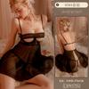 Lencería sexy Yiyuo con encaje tentador y anillo de acero, pijama fruncido, camisón de perspectiva abierta y caliente, uniforme 8564
