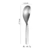 Cuchara China Lijada Acero Inoxidable 304 Cuchara Boca Ancha Cuchara para Arroz Cabeza Cuadrada Engrosada Cuchara para Sopa Cuchara Estilo Japonés Cuchara para Yogur